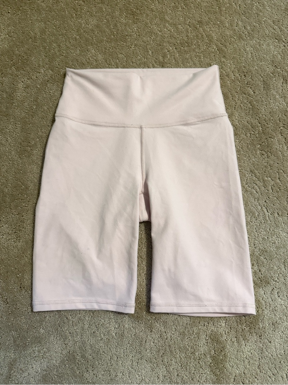 Fabletics High-Waist Pale Pink Bike Shorts